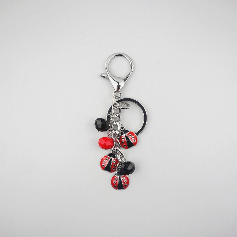 ladybug charm keyring