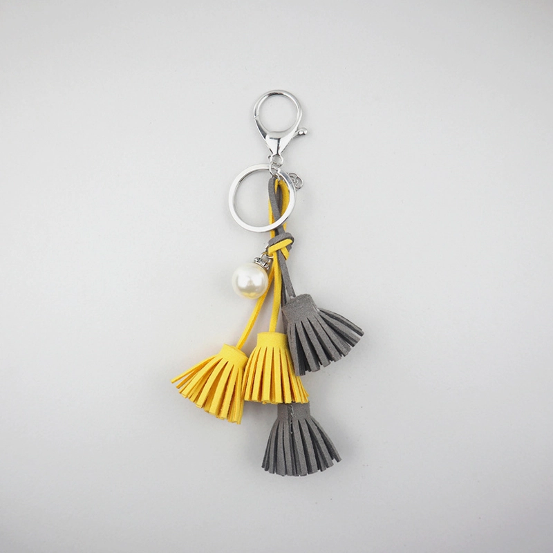 suede tassel keyring