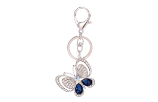 3204169 Strass Butterfly Schlüssel anhänger