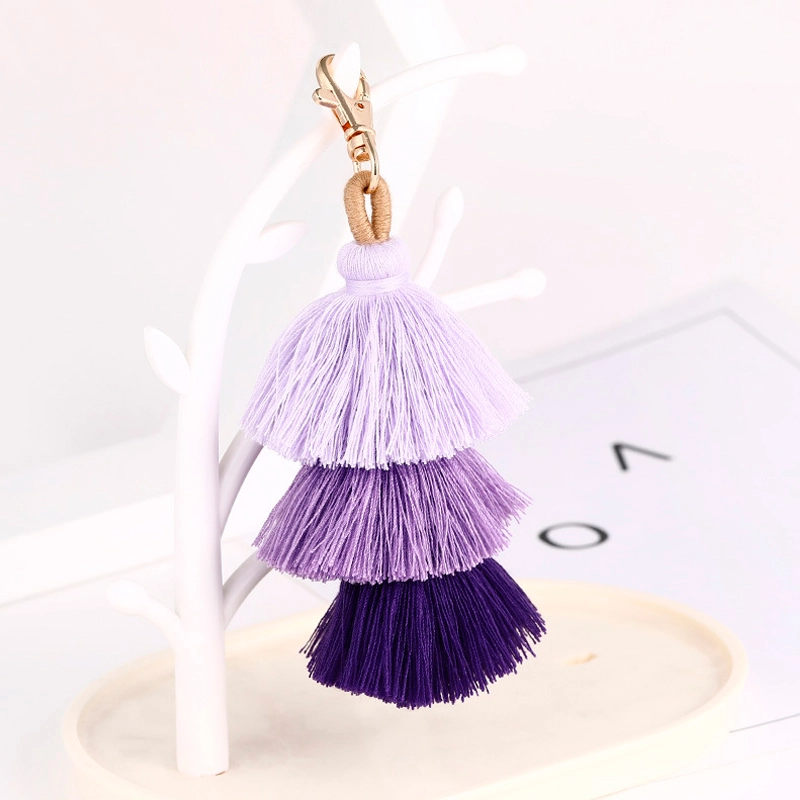 purple tassel keychain