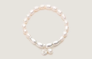 3104146 Silber Tone Pearl Armband