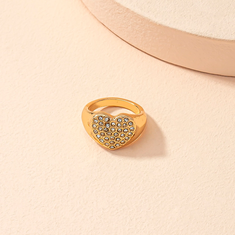 rhinestone heart ring