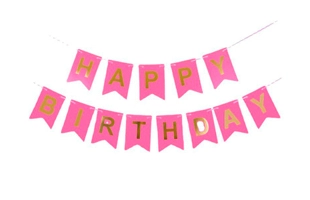 3304528 Rosa Happy Birthday Banner