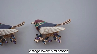 Vintage schöne Vogel brosche