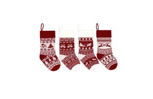 3210323 Geschenk beutel gestrickte Weihnachts socken