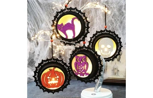 3210338 Halloween LED-Kürbis-Dekoration