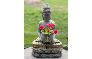 Blumentopf 3210204 Buddha-Statue