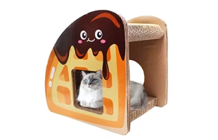 4305169 Wellpappe Katze Scratcher Lounge House Günstiger Preis Großhandels lieferant