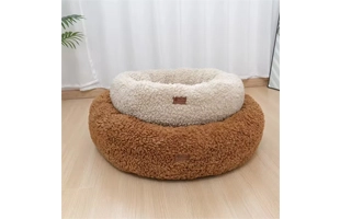 4305287 Beige braune Katze Hunde bett Sherpa Material Günstiger Preis Großhandels lieferant